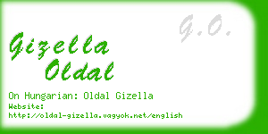 gizella oldal business card